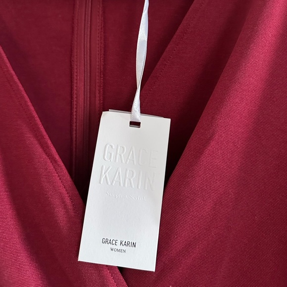 Grace Karin| Midi Sequined Long Sleeve Cocktail Dress - Picture 14 of 15